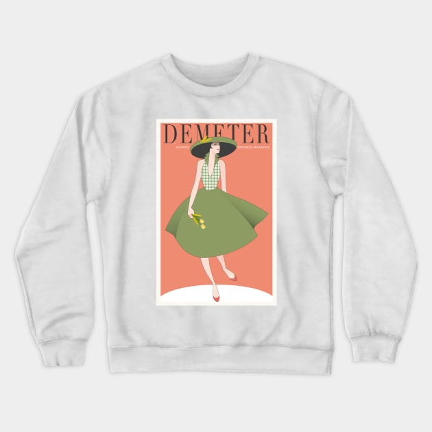 Olympic goddess Magazine: Demeter Crewneck Sweatshirt by LaInspiratriz